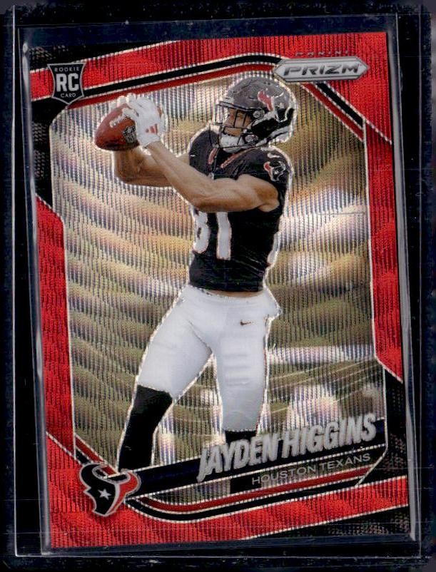 2025 Panini Prizm #376 Jayden Higgins Red Wave #/149