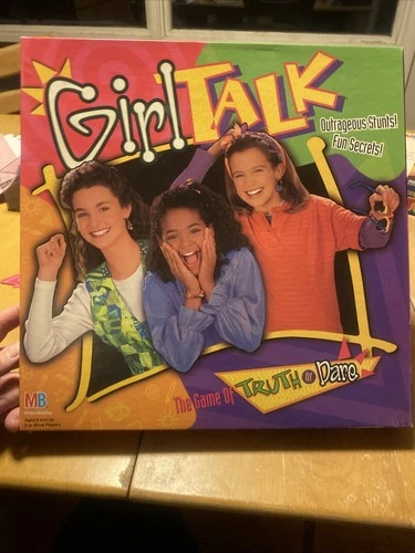 Vintage 1995 Girl Talk Board Game Milton Bradley Retro Complete w Zit Stickers