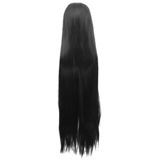 Synthetic Fiber Long Straight Hair Wig for Cosplay Use