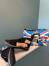 Draven Sex Pistols Punk High Top Canvas Shoes Size US 10.5 Original Packaging