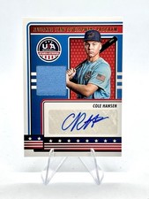 Cole Hansen 2023 Panini USA Stars Stripes Patch Auto #NTDP-CH Prospect