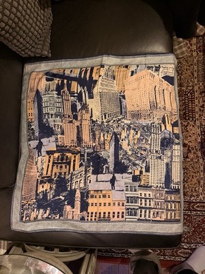 VINTAGE new york city cityscape scarf RARE amazing condition