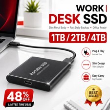 16TB External SSD Hard Drive USB 3.2 Type-C Storage Phone Laptop PC Mac Notebook