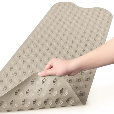 Bathtub Mat Non-Slip Without Suction Cups, 39x16inch Extra Long Bath Mats for...