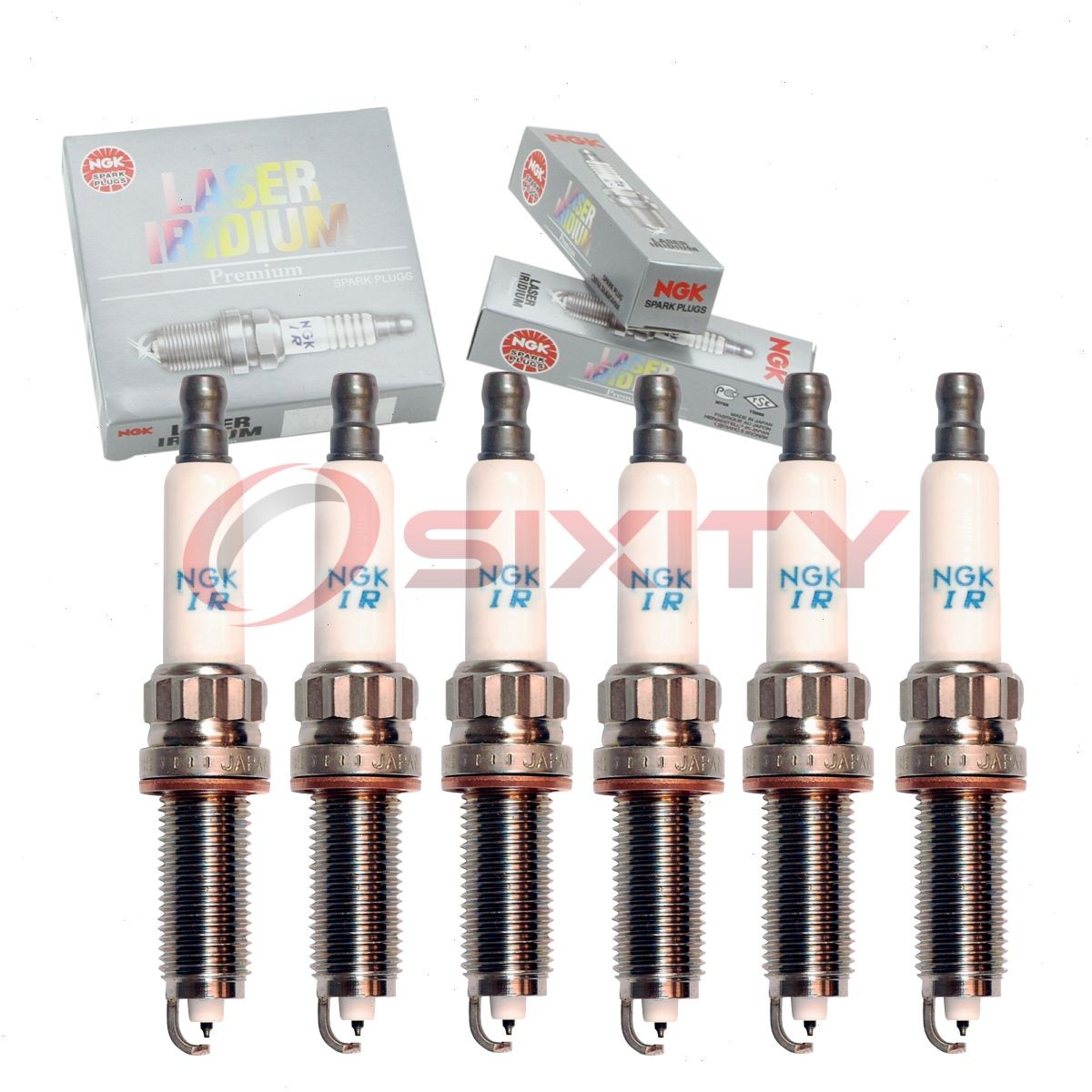 6 pcs NGK Laser Iridium Spark Plugs for 2011-2015 BMW 335i xDrive 3.0L L6 - sm