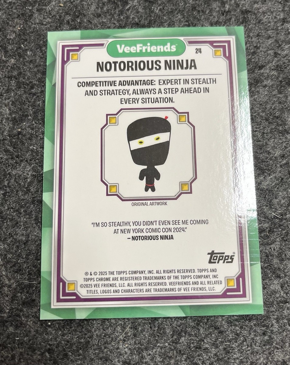 Veefriends Topps Chrome 2025 - Notorious Ninja | eBay