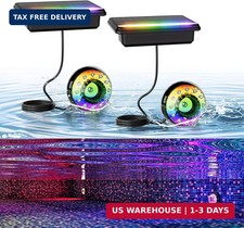 Solar Pool Lights, Submersible LED Pool Light with Remote, Underwater IP68 Wa...