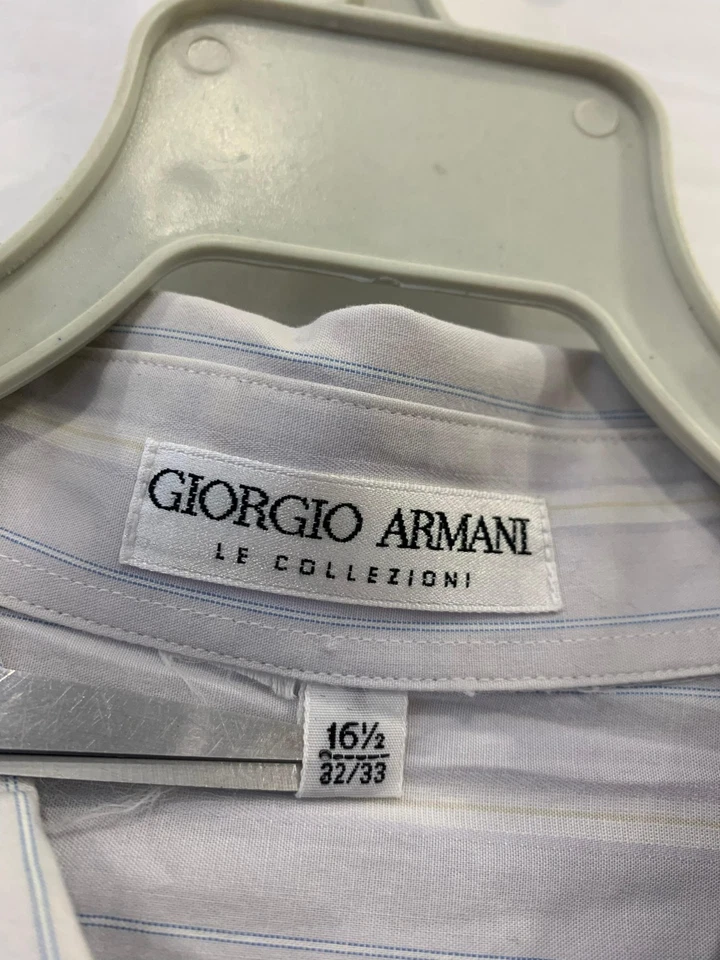 Giorgio Armani Le Collezioni Men’s Dress Shirt Striped Button-Up XL/XXL #C2 - Image 3 of 4