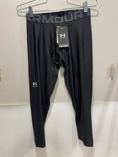 Under Armour Heat Gear Black Compression Pants Leggings Cropped Boys Youth Large