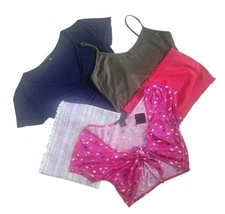 BUNDLE LOT Of 5 Summer Tops Size Medium Cropped Cami Tie Front Tube.