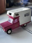 Vintage 1960's Tonka Jeep Camper Pink Pressed Steel Truck and Camper