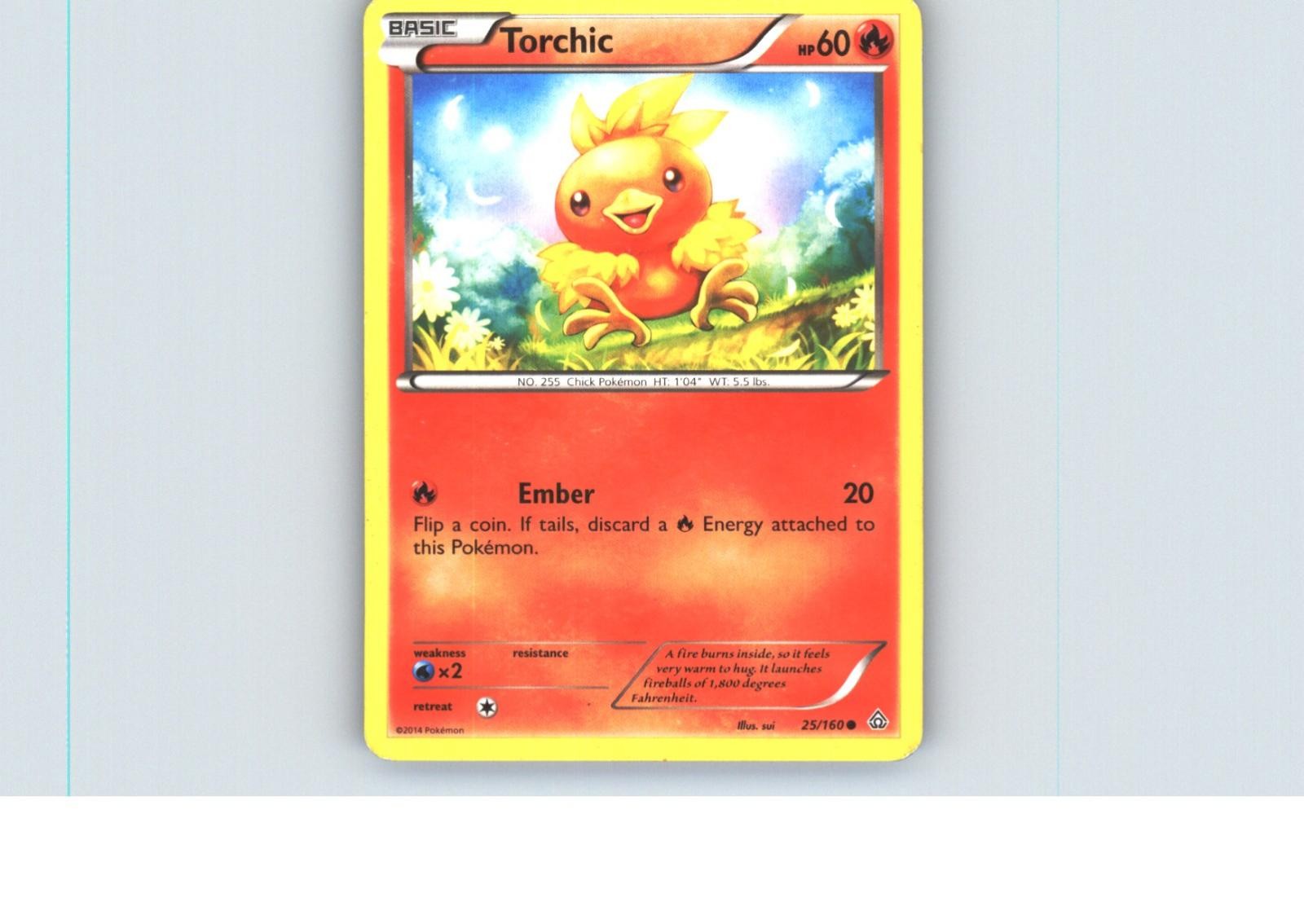 Torchic 25/160 Common Primal Clash Pokemon Near Mint