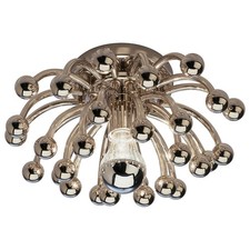 Robert Abbey Anemone Flush 13 Anemone 13"W LED Semi-Flush Ceiling - Nickel