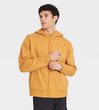 NWT~ All in Motion XXL Men's Gold Yellow zip up Hoodie Jacket Sweatshirt Fleece