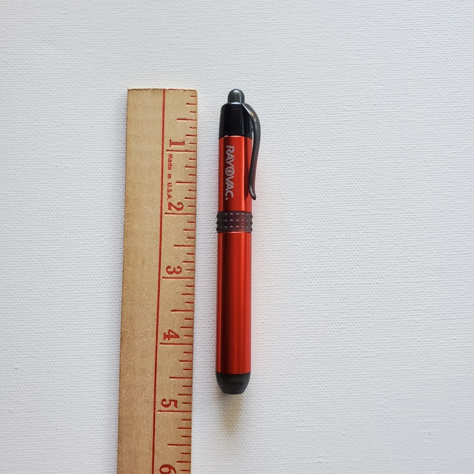 Rayovac Mini LED Penlight Flashlight Red AAA Battery Incl. Pocket Clip Bright - Image 4 of 4