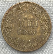 Colombia / 100 Pesos / 2016 / KM#296 / World Coin / (03-0363)