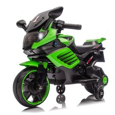 Kids Electric Motorcycle 6V Battery Operated Ride-On Toy With Training Wheels