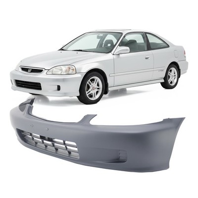 Primed Front Bumper Cover Fascia for 1999-2000 Honda Civic Coupe