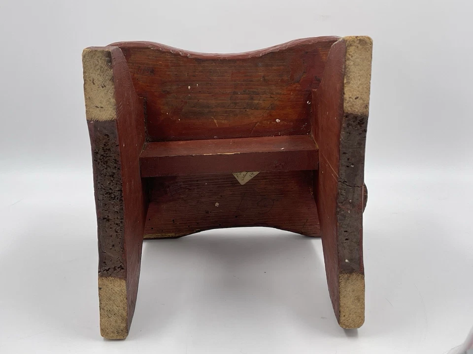 Banqueta de pinho vintage primitiva da antiga Pensilvânia Estate 7”x7,5”x10” - Imagem 4 de 4