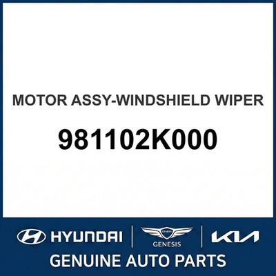 2009-2013 Kia Soul Motorbaugruppe - Scheibenwischer OEM Neu 981102K000