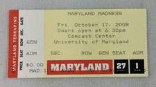 CBK 2008 10/17 Maryland Madness Basketball Ticket Stub-Jin Soo Choi