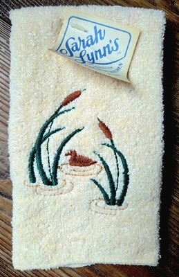 Vtg 1980's Sarah Lynn's Country Kitchen Mallard Duck Terrycloth Kitchen Dish Rag