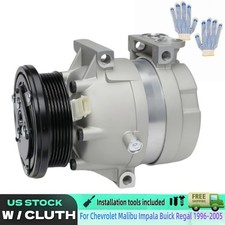 For Chevrolet Malibu Impala Buick Regal 1996-2005 New AC Compressor w / Clutch 