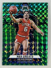 2023-24 Panini Mosaic - NBA Greats Julius Erving Green Prizm #292