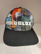 Youth Roblox Snapback Hat One Size Black Embroidered Spell Out H3