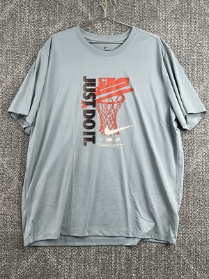 Nike Just Do It Dri Fit Basketball T-Shirt  Sz 2xl NWOT Blue Training Jordan