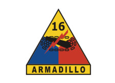 4" 16th armored division armadillo army bumper sticker decal usa made