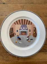 Villeroy and Boch Design Naif Laplau 8 1/4" Salad Plate #5 Fireside Folk Art