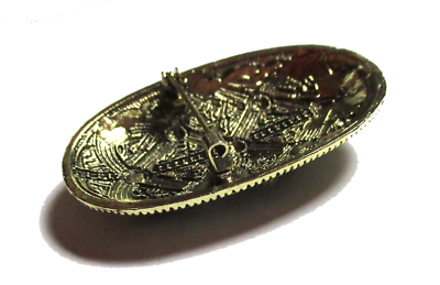 Broche Celtique Argentée - Métal Coulé - Plaque Badge - Neuf