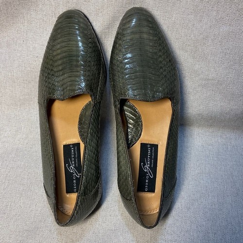 Giorgio Brutini Private Collection Grey Snakeskin Loafers 150638. Size 9M. New - Picture 2 of 11