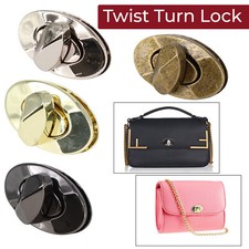 Bag Closure Oval Shape Turn Twist Lock Clasp Fasteners Assorted Size DIY Craft
