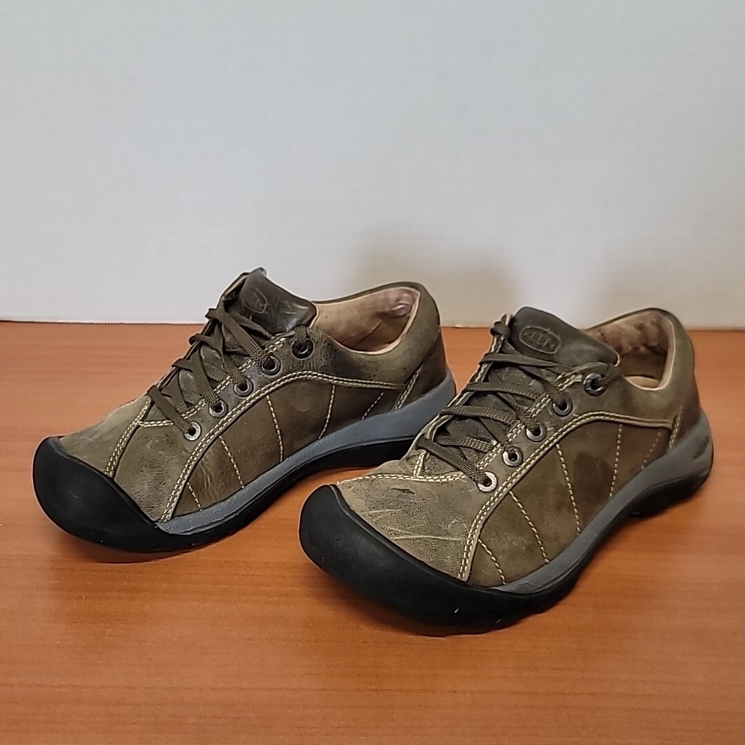 Keen Shoes Sneakers Donna 6.5 Presidio Escursionismo Pelle Verde Trail Walking