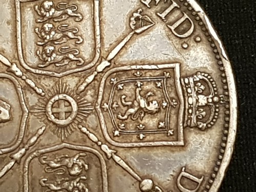 Genuine 1890 .925 Silver Queen Victoria Double Florin Coin - EF Condition - Picture 4 of 14