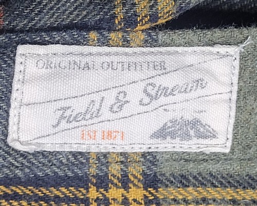 Camisa de franela manga larga a cuadros verde y amarillo Field and Stream para hombre talla XL - Imagen 5 de 13