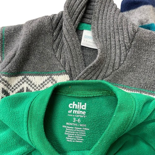 Baby Pullover Junge 3-6 Monate Hoodies Rundhals Dinosaurier Elch - Bild 2 von 3