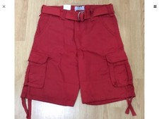 New Men's Jordan Craig Red Utility Cargo Shorts Size 30 Brand New 
