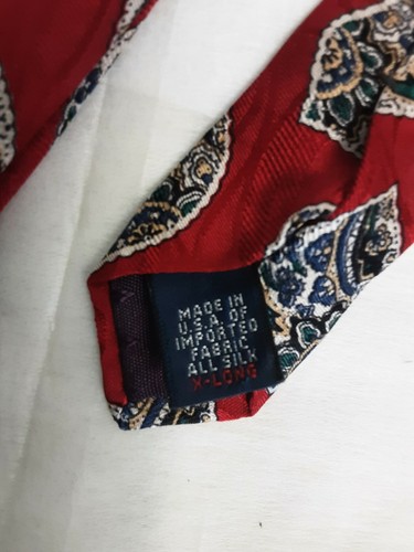 Men’s Ziggurat Silk Tie By Mulberry Neck Wear 60” - Picture 5 of 6