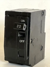 Square D QO220 2P 20A 240V Circuit Breaker Black Face 4 Prong mount
