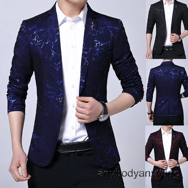 Pattern blazer mens sale