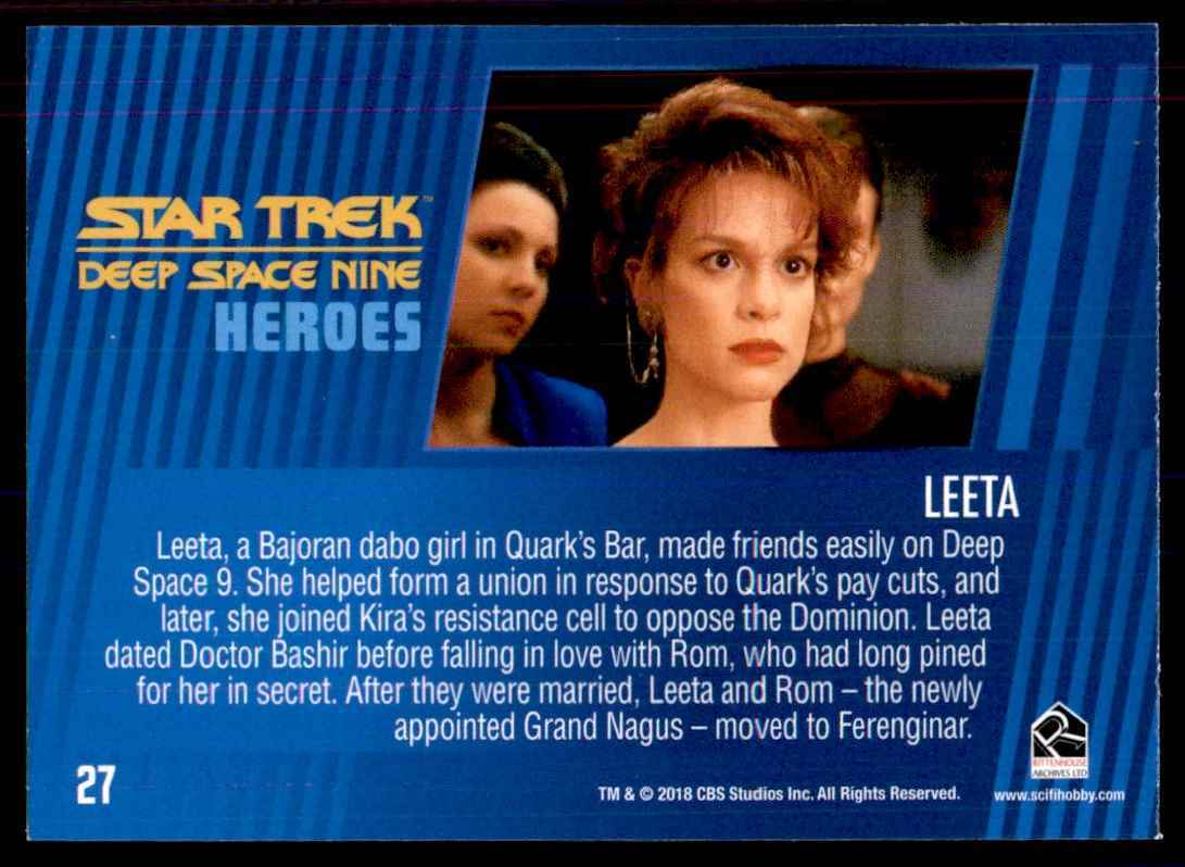 2018 Star Trek Deep Space Nine Heroes and Villians Leeta #27 | eBay