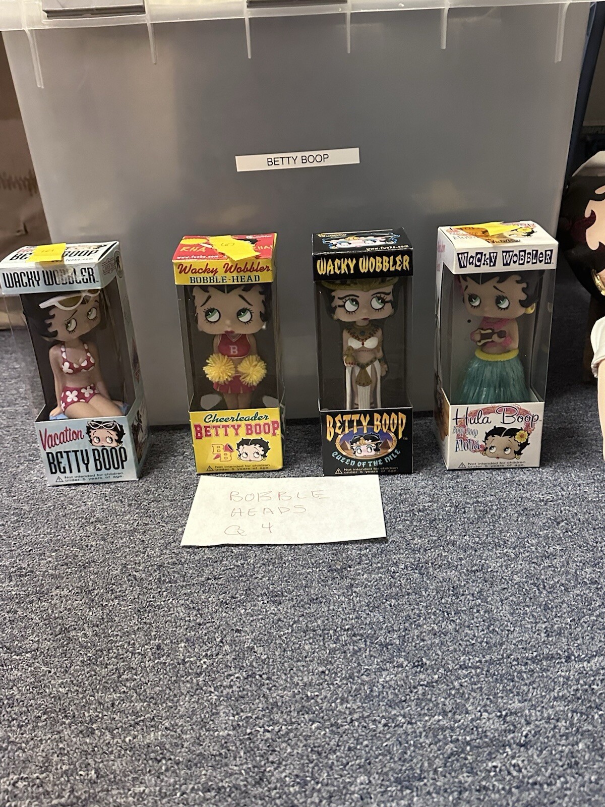 Listing Title:Betty Boop Wacky Wobbler Bobblehead Bundle – Set of 4 by Funko