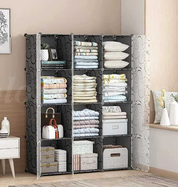 12Cube Shelves Rack Modular Heavy Duty Cube Storage Organizer Shelving Bookshelf - Image 2 of 4