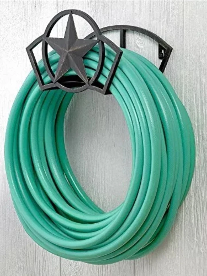 Suporte organizador de parede bronze metal estrela jardim mangueira de água cabide - Imagem 2 de 4