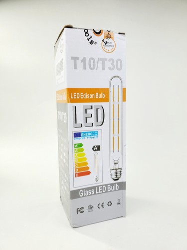 4PK T10 Dimmable LED Edison Tubular Bulb 8W (75-watt Equiv) 3000k 8.9 inch E26 - Picture 9 of 19