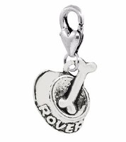 Rover Dog Bowl Bone Pet Animal Clip On Lobster Claw Dangle Charm For Bracelets Rover Dog Bowl Bone Pet Animal Clip On Lobster Claw Dangle Charm For Bracelets