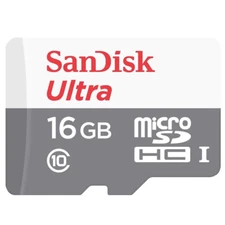 Sandisk Ultra 16GB MicroSD Memory Card Class 10 for full HD Video UHS-I